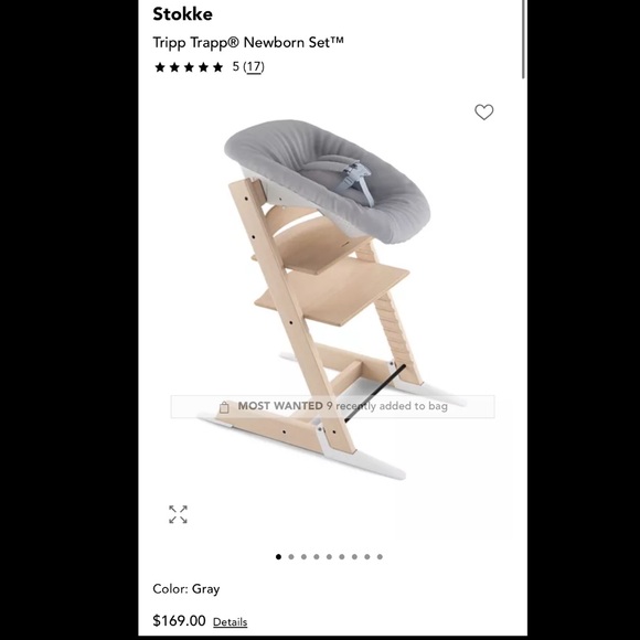 Stokke Tripp Trapp Newborn Set in Gray - Picture 1 of 1